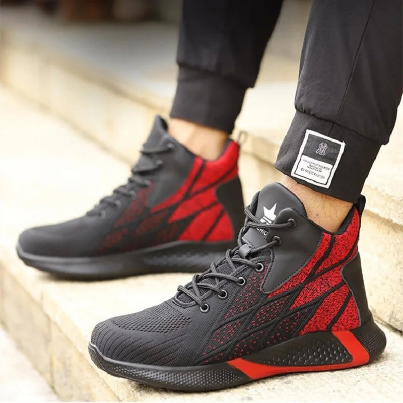 Anti-Smash Anti-Puncture Safety Shoes Men For Work Sneakers Women Men Steel Toe Work Shoes Security Protective Shoes Lightweight