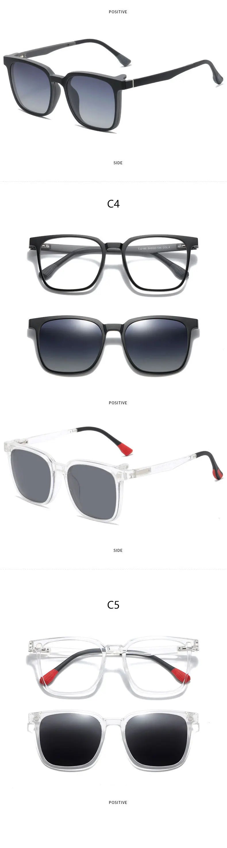 NEW IN Magnetic Clip on Optical Myopia Glasses For Men Women Polarized Sunglasses Prescription Reading Glasses TJ2190