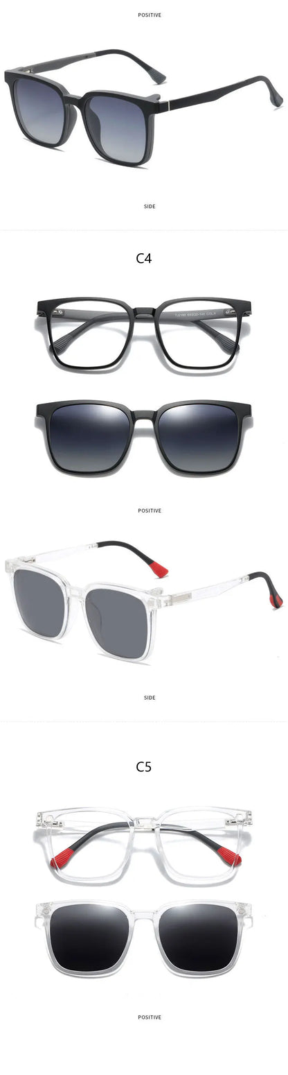 NEW IN Magnetic Clip on Optical Myopia Glasses For Men Women Polarized Sunglasses Prescription Reading Glasses TJ2190