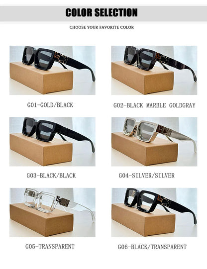 2026 Retro Square Sunglass Men Vintage Millionaire Sunglasses Women Trendy Vacation Luxury Fashion Glasses Gafas De Sol Hombre