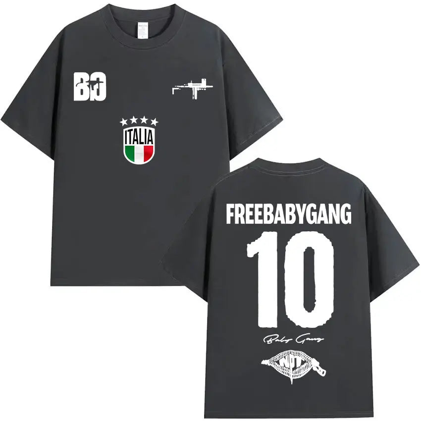 Rappeur Baby Gang Tour 2025 Album Merch T-shirts Men Women Clothing Hip Hop Oversized T Shirt Summer Casual Short Sleeve T-shirt