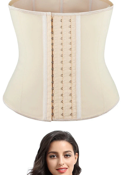 Waist Trainer corset Latex Women Plus Size Waist Cinchers Body Shaper Tummy Control  Fajas Colombianas with Hooks Slimming Belt
