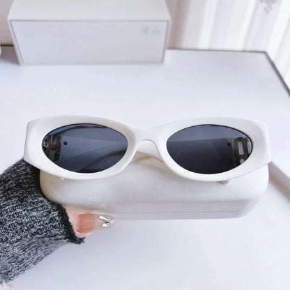 New Cat Eye Retro Fashion Sunglasses for Women Ins UV400 Vintage  UV400 Sun Glasses Gafas De Sol Vintage Sunglass Para Mujer