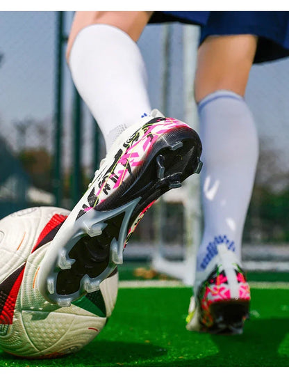 New Men Soccer Shoes Sneakers Original Football Boots Training Long Spikes Drop Shipping Futsal Cleats Match Ultralight Indoor