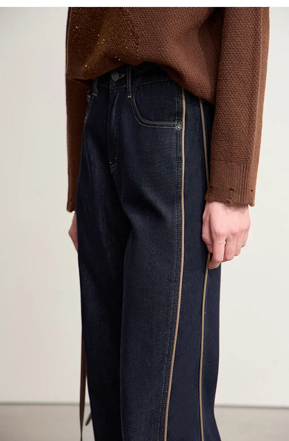 Jeans Pants For Woman 2025 Winter New Cotton Warm Medium And Low Waist Pants Wide Leg Loose Denim Trousers Women 12544157