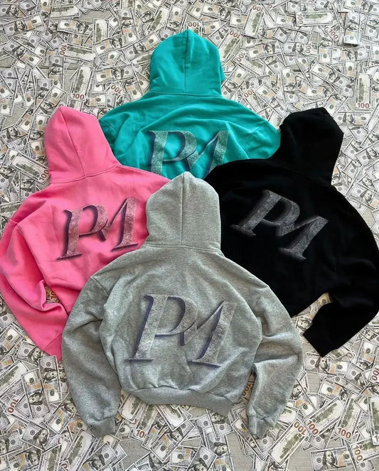 Hip-hop retro autumn casual zipper hoodie personalized pattern print Harajuku street style men's and women's sweatshirt y2k