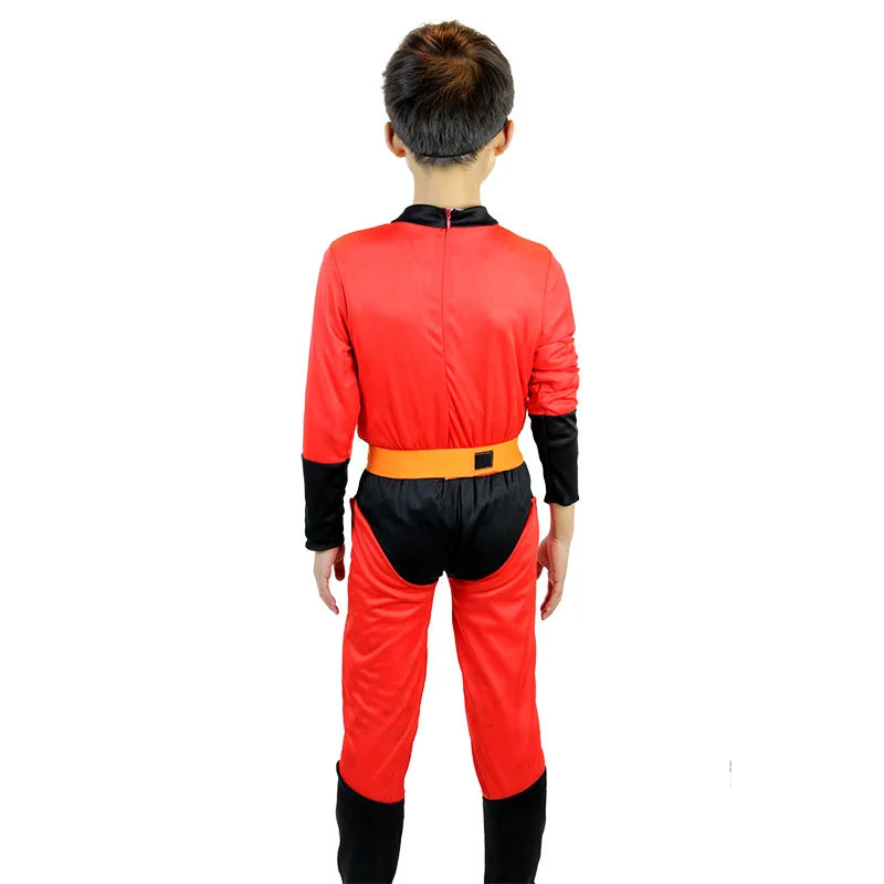 Girls Boys Vi o let Cosplay Costume Halloween Super Hero Costume Jumpsuit Incredibles Costume Kids Jack Fancy Dress Mask Party