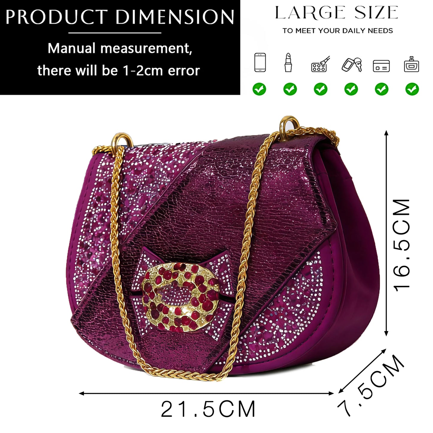 2026 Elegant Rhinestone Peep Toe High Heels for Women - Italian Design Purple Sandals with Matching Handbags