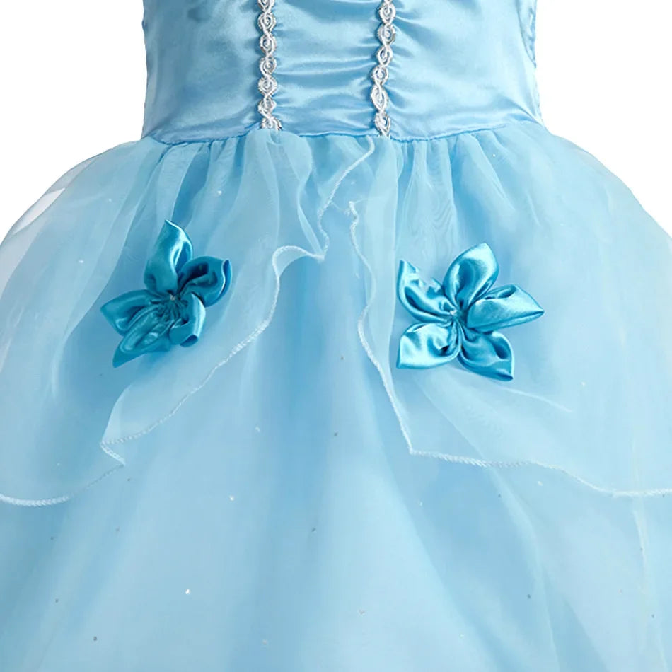 2026 Girls Costume Sleeping Beauty Aurora Princess Party Rapunzel Halloween Snow White Cosplay Costume Kid Cinderella Dress up