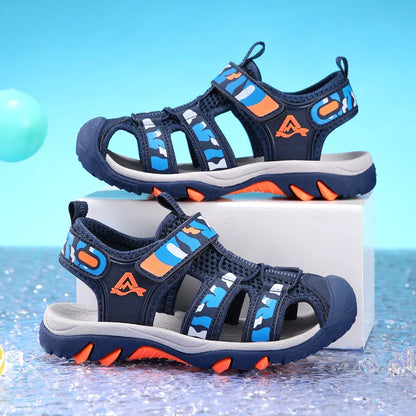 Children's Anti-Slip Summer Sandals for Boys Outdoor Anti-Collision Casual Walking Shoe Breathable Kids Beach Sandals Size 28-39