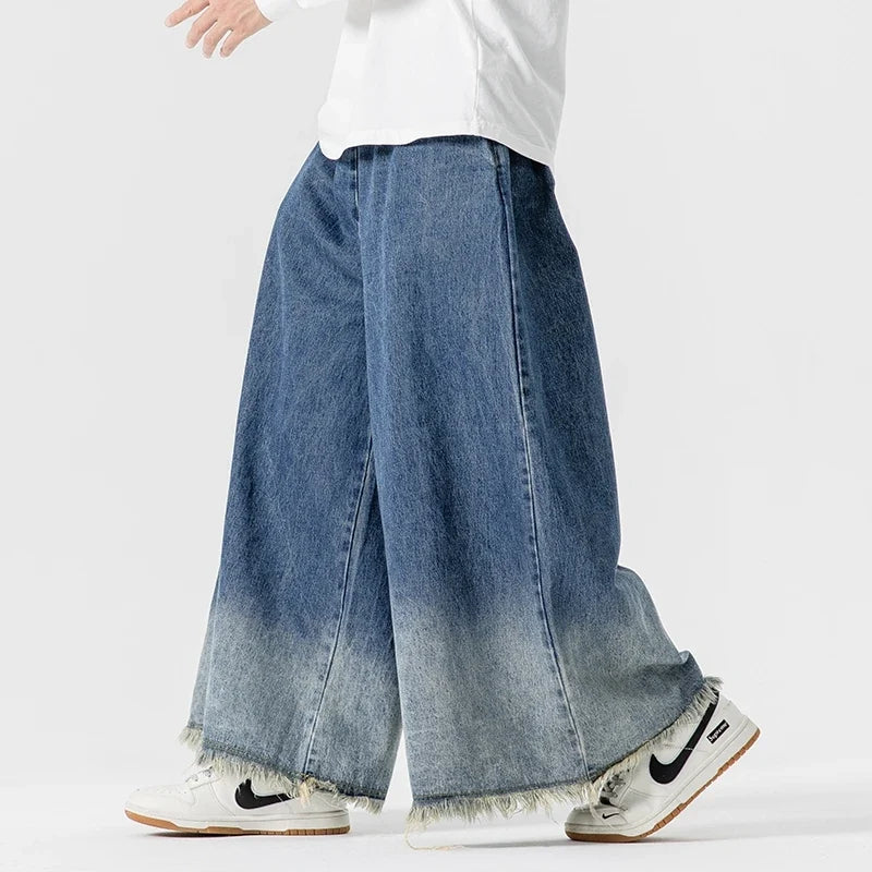 Streetwear Men Wide Leg Jeans Oversized Fashion Loose Jean Pants Male High Street Jogger Woman Denim Trousers Plus Size 5XL