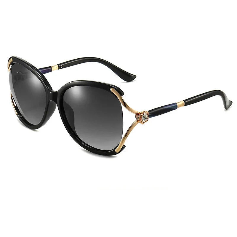 2026 Fashion High-End Women's Polarized Sunglasses Oversize Mode Retro Sunglasses Glasses Outdoor Sun Protection UV Protection