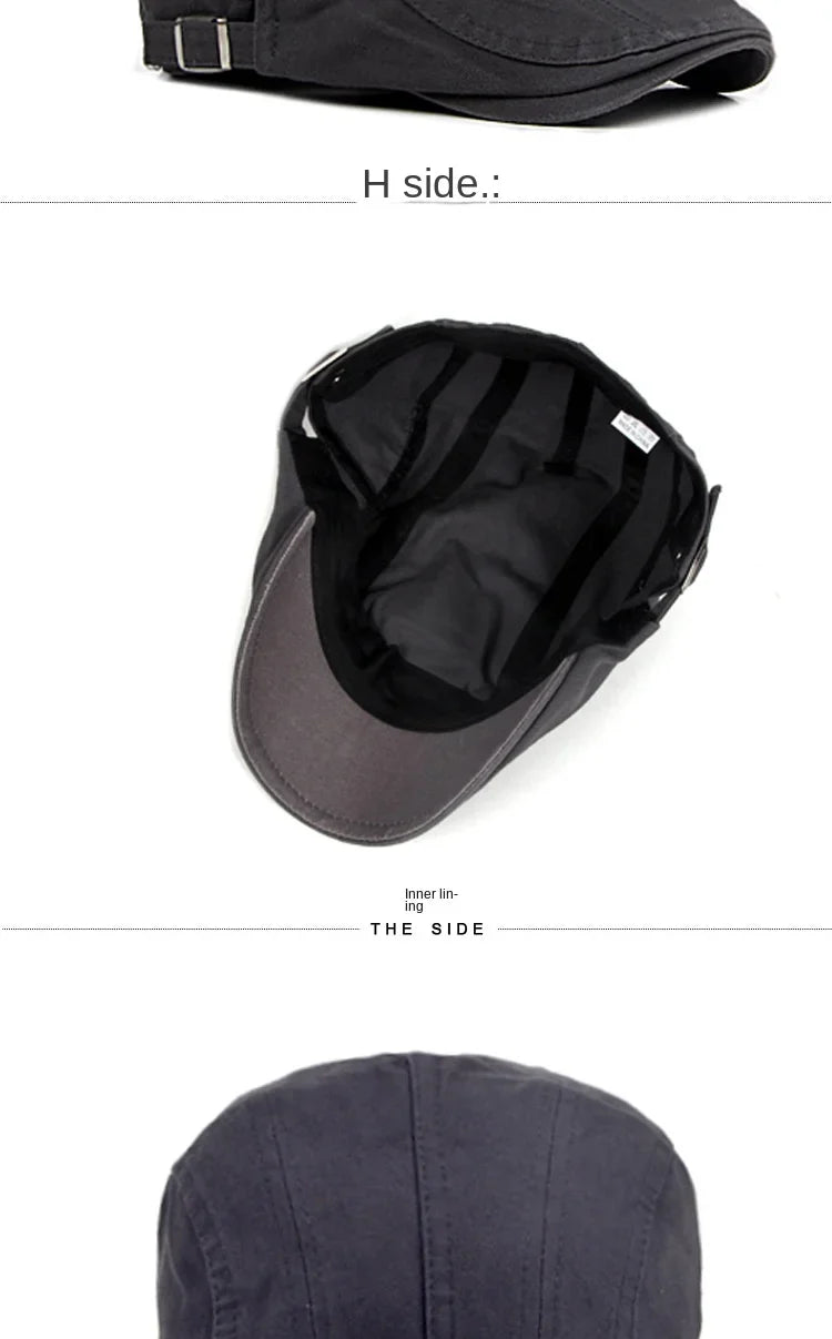 Men Women Cotton Flat Ivy Newsboy Hat Cotton Gatsby Cabbie Cap Fashion Vintage Kpop Headwear Adjustable