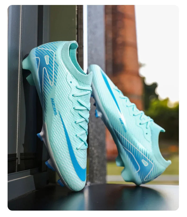 New Men Football Boots Ultralight Soccer Shoes Cleats Long Spikes Match Breathable Indoor Sneakers Training Drop Shipping