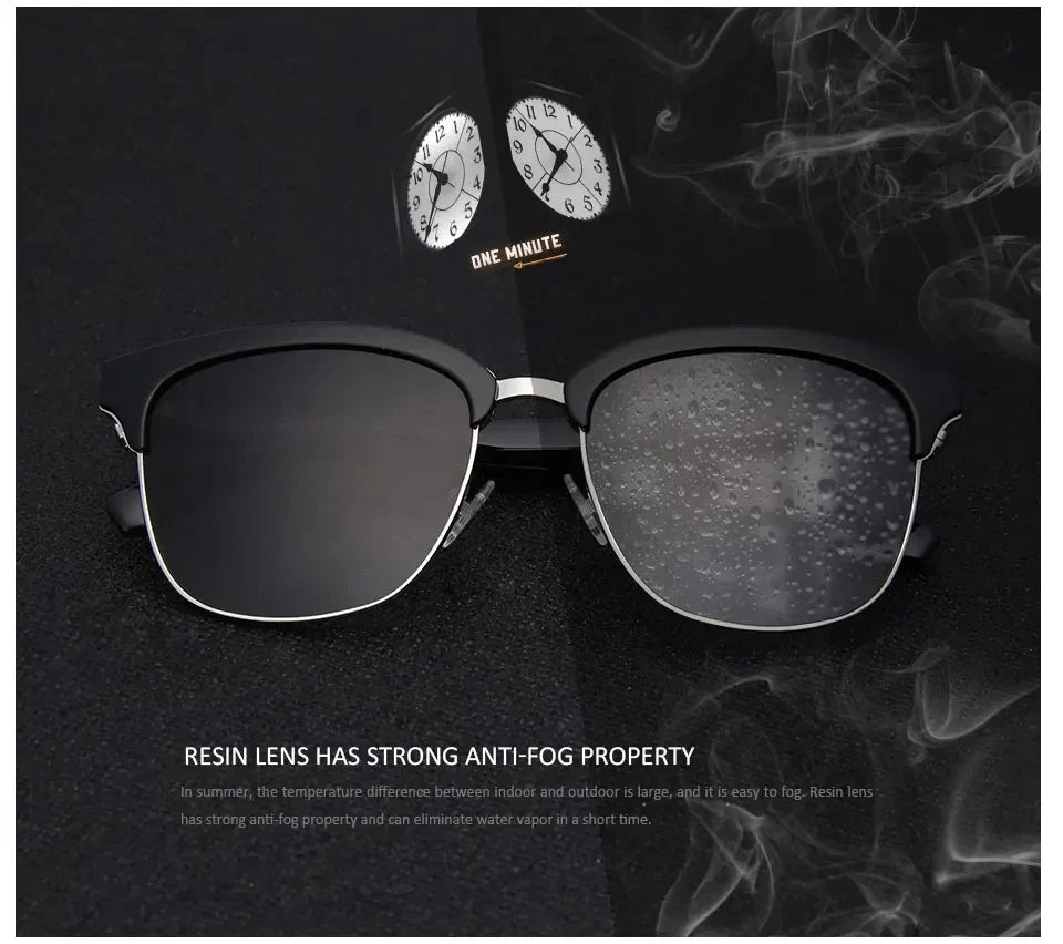 Half Frame Sunglasses Women's Fashion Half Frame Driving Sunglasses Outdoor Travel