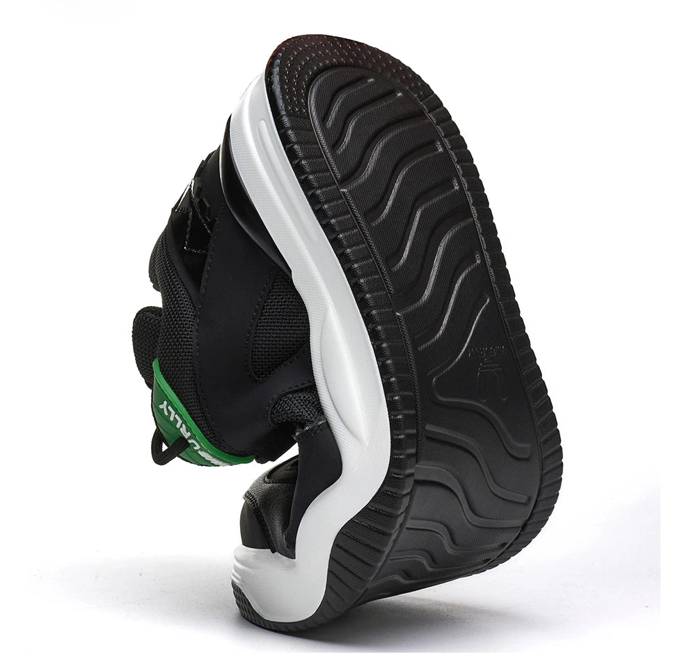 Fashion 2025 New Work Shoes Men Steel Toe Anti Smashing Indestructible Sneakers Splicing Design Comfortable Male Footwear