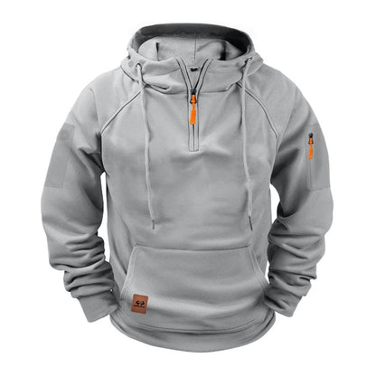 2025 New Men's Keep Warm Hoodie Streetwear Jacket Long Sleeve Sweatshirts Zipper Hooded Pullover Male Running Hooded Sweatshirt