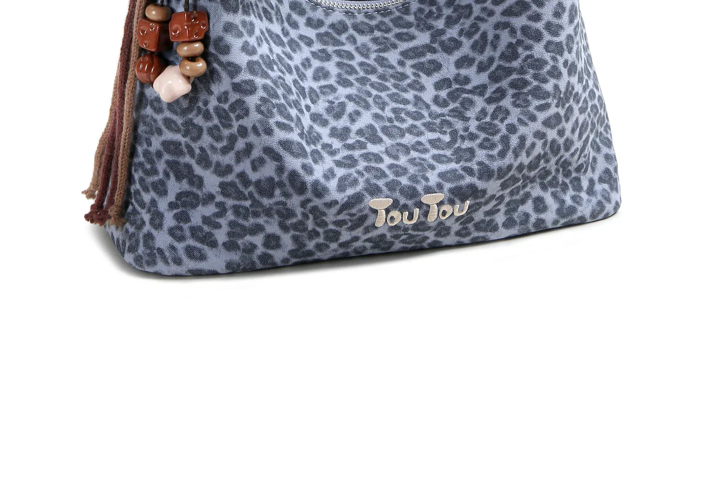 y2k leopard Print Shoulder Bag, Cute Puppy Pendant, Large Capacity Hobo Bag for Women's Casual Commute 3-Way Carry