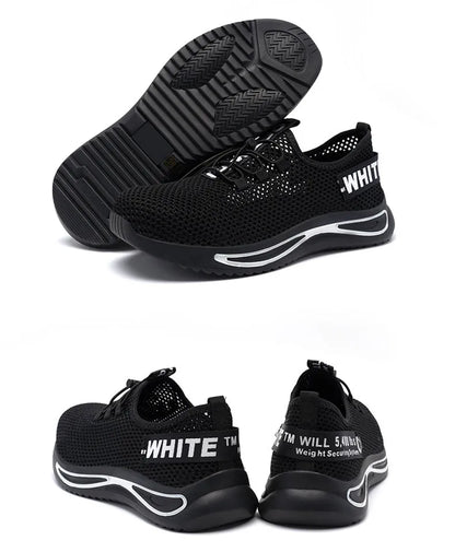Breathable safety shoes summer man anti puncture safety work sneakers with iron toe male safety shoes men lightweight work shoes