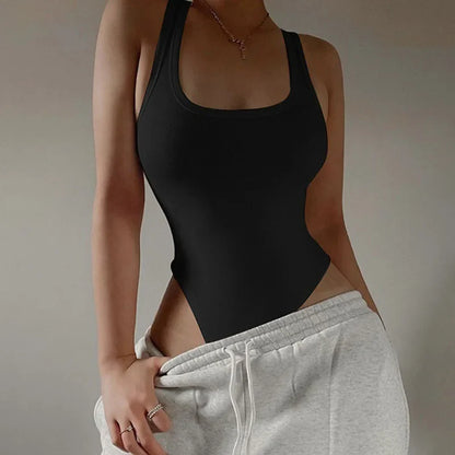 Knit Bodysuit 2024 Hot Summer Sexy Bodycon Off Shoulder Halter Tops Casual Street Bodice For Women ClubWear