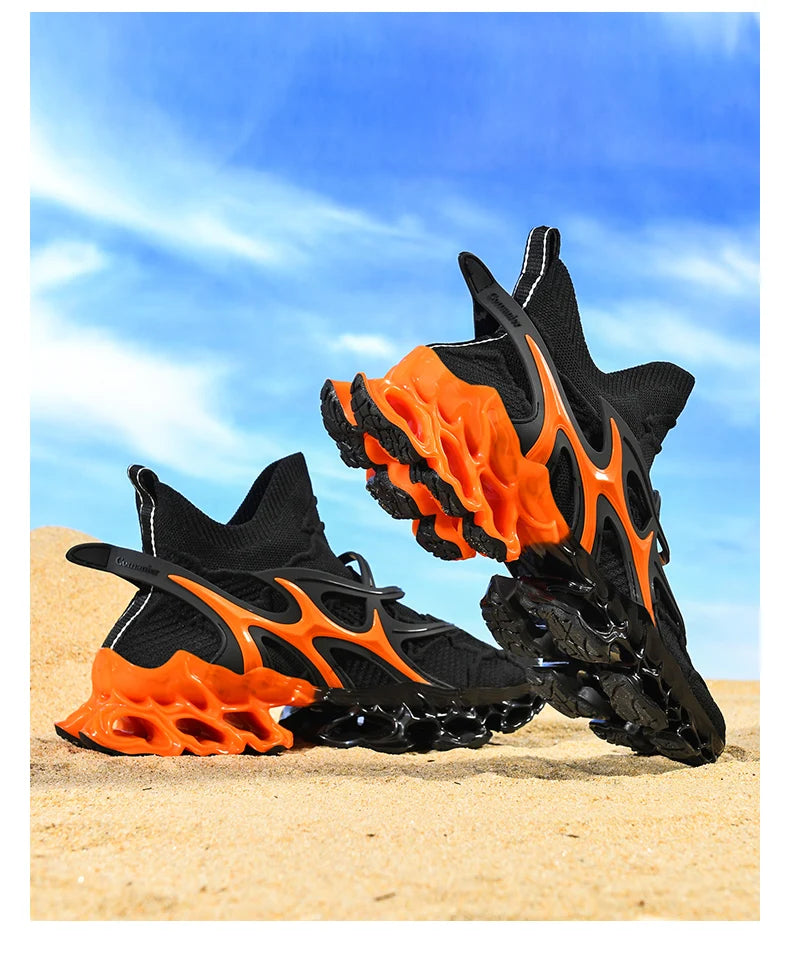 Men's Blade Type Shoes Breathable Shock Absorption Running Shoes  Non-Slip Shoes For Jogging Tennis Gym Casual Walking Sneakers