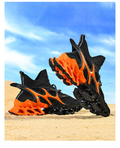 Men's Blade Type Shoes Breathable Shock Absorption Running Shoes  Non-Slip Shoes For Jogging Tennis Gym Casual Walking Sneakers