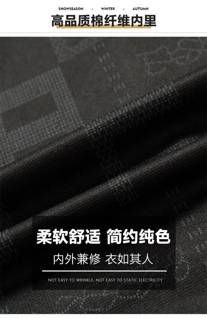 2025 Men's Slim Fit Leather Jacket High-Quality Fashion Trend All-Matching Autumn Winter Blazer for Stylish Men