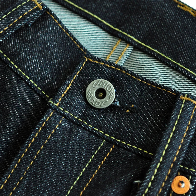Saucezhan 316XX-18OZ Mens Jeans Selvedge Denim Jeans Raw Denim Straight Thick Autumn and Winter Vintage Jeans Pants