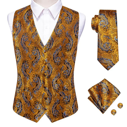 Mens Vests Tie Sets V-Neck Grey Red Purple Blue Green Pink Black Waistcoat Hanky Cufflinks Wedding Business Designer