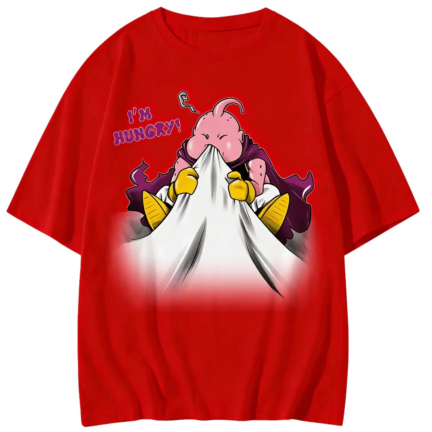 2026 Summer Dragon Ball Majin Buu Vintage Anime T-shirt Men's Pure Cotton Casual Loose Sports Daily Top