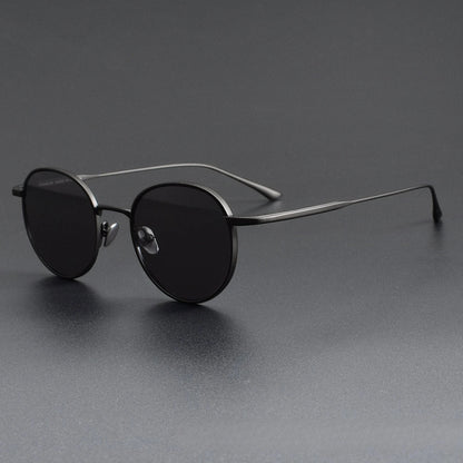 High Quality Pure Titanium Sunglasses Fashion Night Vision Driving Outdoor Sunshade UV400 Sun Glasses Support Prescription Lens
