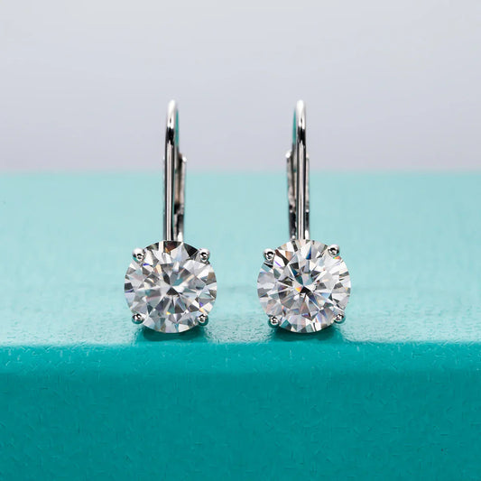 1 Carat D Color Moissanite Diamond Dangle Drop Earrings 925 Sterling Silver Bow Cuff Earrings Charm Jewelry Wholesale