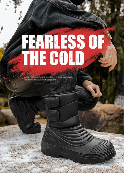 New men's winter snow boots thickened waterproof windproof warm boots comfortable outdoor mountaineering men's boots plus size