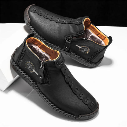 2026 New Style Comfortable Loafers Fashion Ethnic Style Casual Shoes Men's Slip-on Spring Breathable Boots Plus Size Ankle Boots