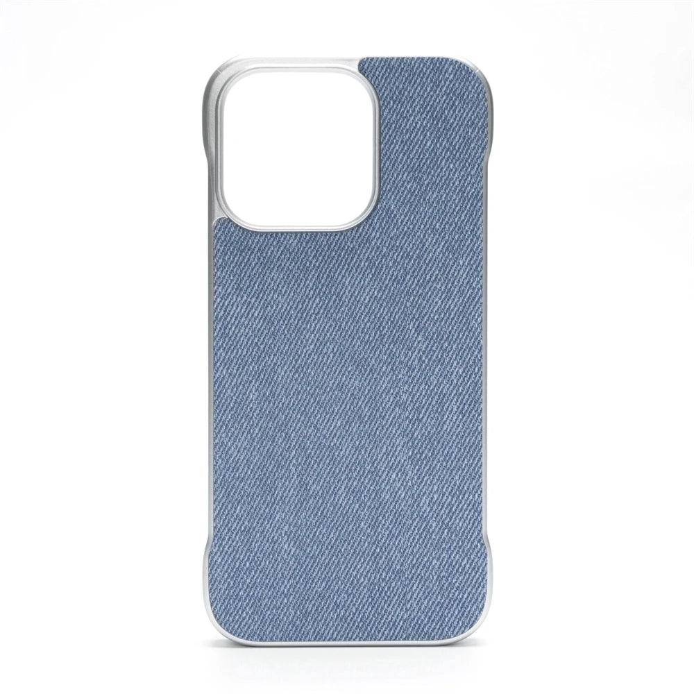 Ultra Thin Frameless Cloth Texture Magnetic Case For iPhone 17 Air 16 Pro Max 15 14 MagSafe Wireless Charge Borderless Hard Cove
