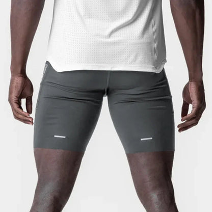 Men's Workout Shorts Quick Dry Skinny Running Shorts Gym Fitness Jogger Stretch Slim Fit Bodybuilding Short Pants Activewear
