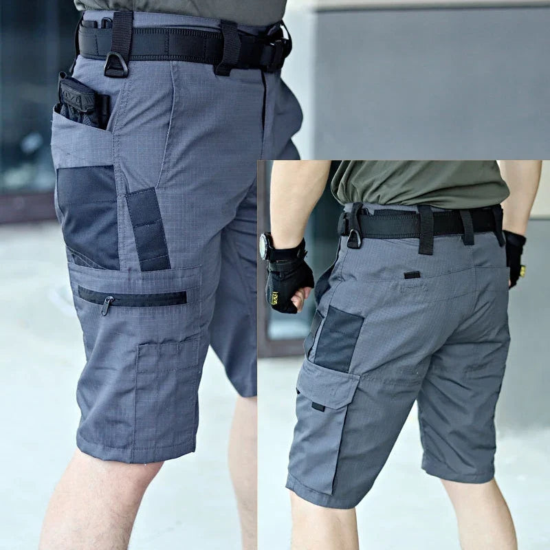 2024 Summer Men's Tactical Casual Shorts Waterproof Cargo Shorts Multi-pocket Quick Dry Wear-resistant Outdoor Training Overalls
