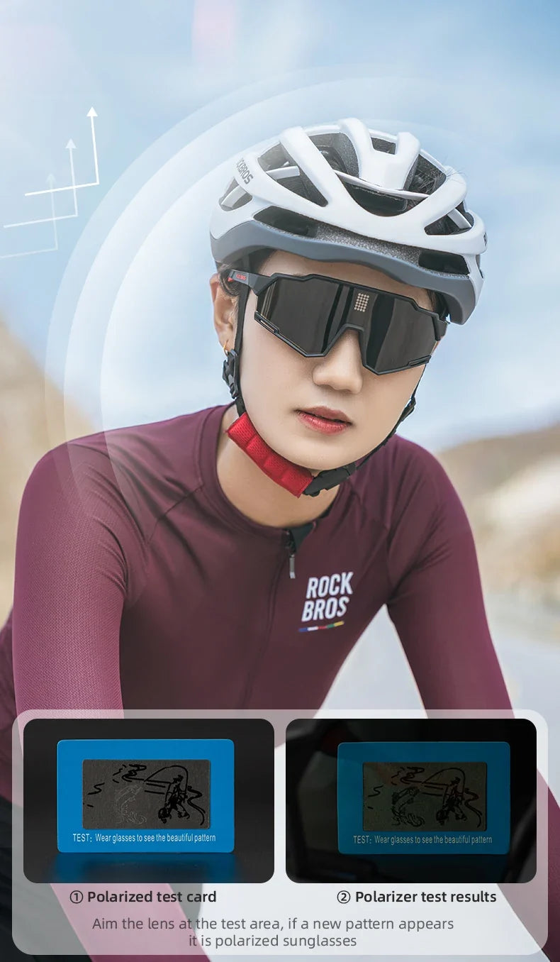 Sunglasses Polarized Cycling Glasses Electronic Color Change Glasses UV400 Safety Bike Bicycle Eyewear Sports Goggles