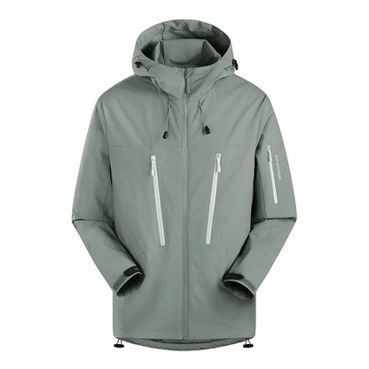 Spring New Men's Mountaineering Jacket Windproof and Waterproof Fabric Fashion Hip Hop Design Casual Oversize Outdoors Coat