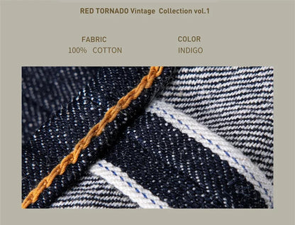 Denim Railroad Pants High Waist Rugged Style Selvage Jeans Back Buckle