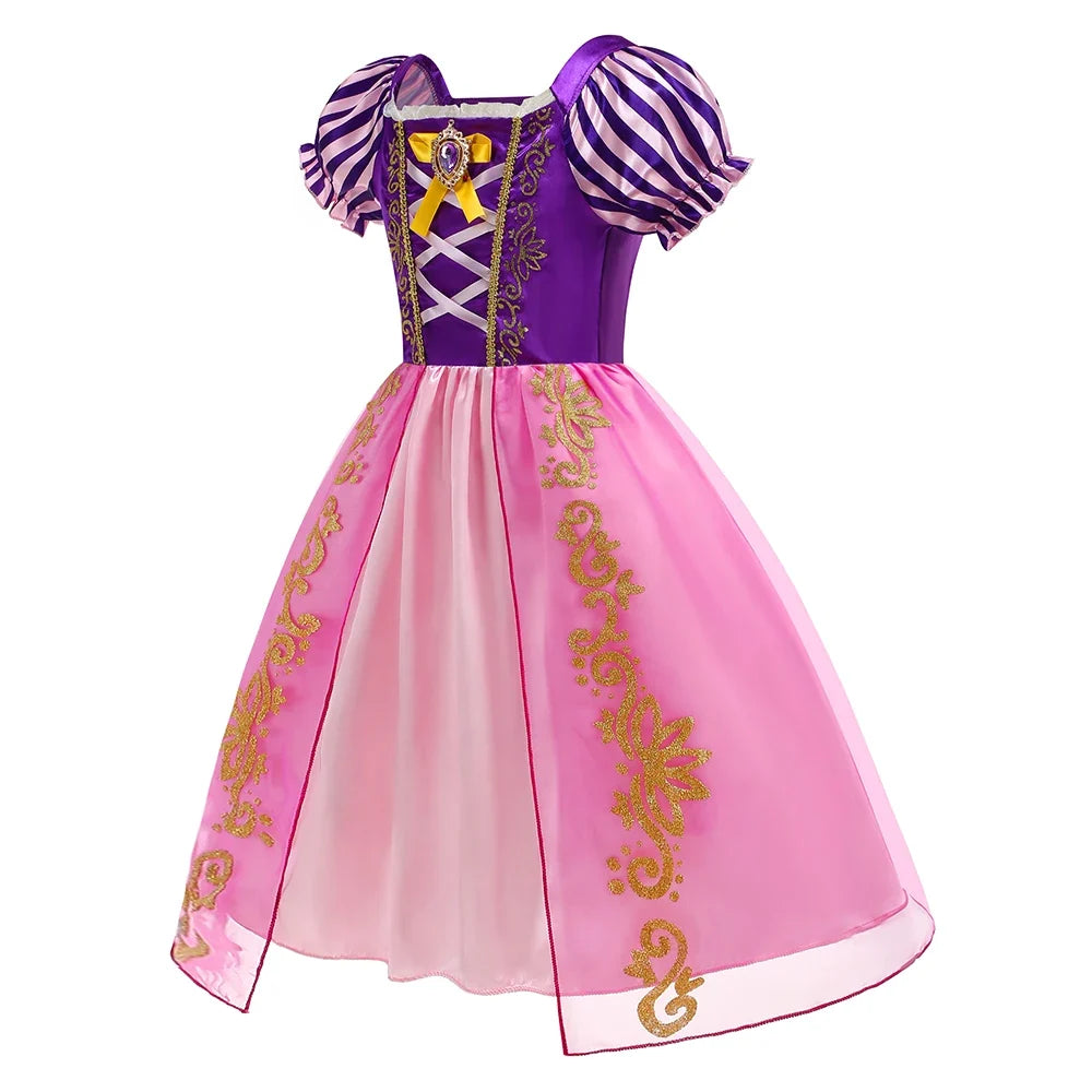 2026 Girls Costume Sleeping Beauty Aurora Princess Party Rapunzel Halloween Snow White Cosplay Costume Kid Cinderella Dress up