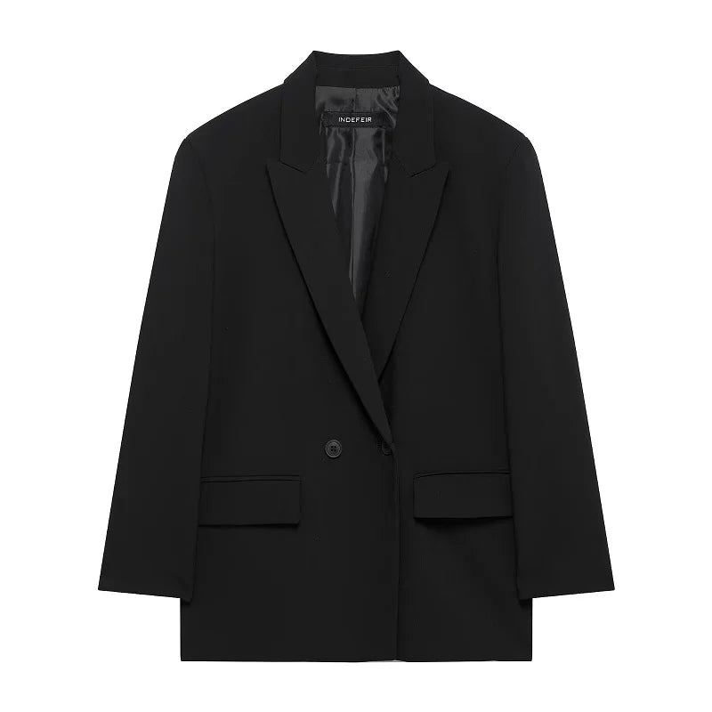 Women's Tailoring Blazers Straight Office Blazer for Women New in Outerwears Casual Blazer Woman Long Sleeve Lady Jackets