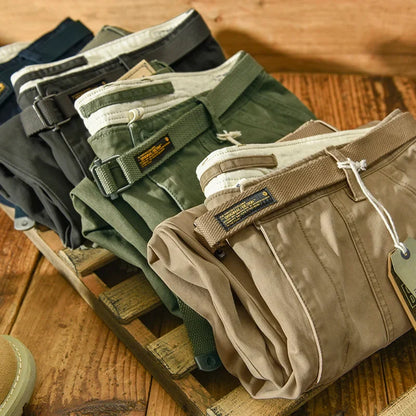 100 Cotton Men's Cropped Pants Trendy Straight Fit Cargo Trouser Male Ankle Length Korean Style Jappan Vintage Y2K Casual Khaki