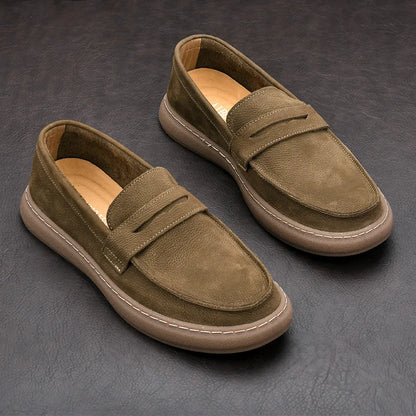 Italian Genuine Leather Men's Casual Shoes Fashion Business Loafers for Men Formal Shoes Designer Moccasins Lightweight Driving