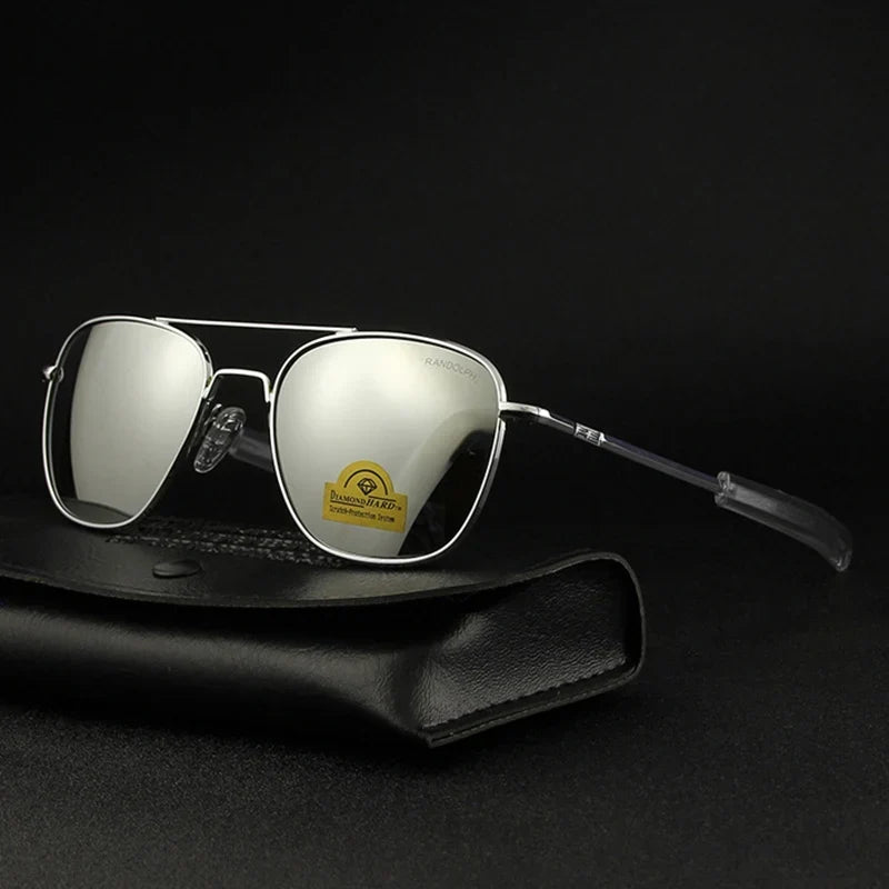 RE Pilot Sunglasses Men Top Quality Brand Designer AGX Tempered Glass Lens AO Sun Glasses Male