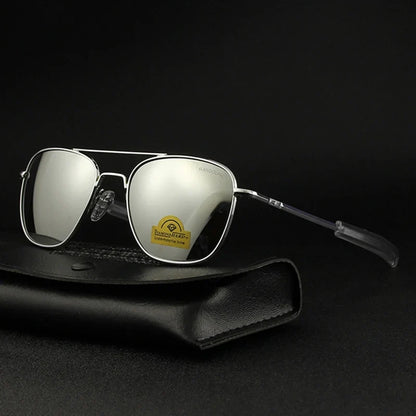 RE Pilot Sunglasses Men Top Quality Brand Designer AGX Tempered Glass Lens AO Sun Glasses Male