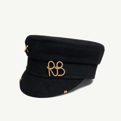 New  Women's Fashion Flat Cap British Retro Newsboy caps with Earrings Pierced Baker Boy Cap