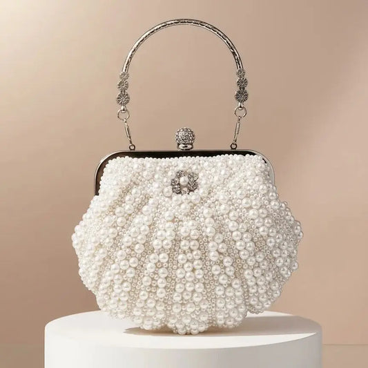 Pearl Clutch Bags Women Purse Ladies white Hand Bags Evening Bags for Party Wedding black Shoulder Bag Bolsa Feminina