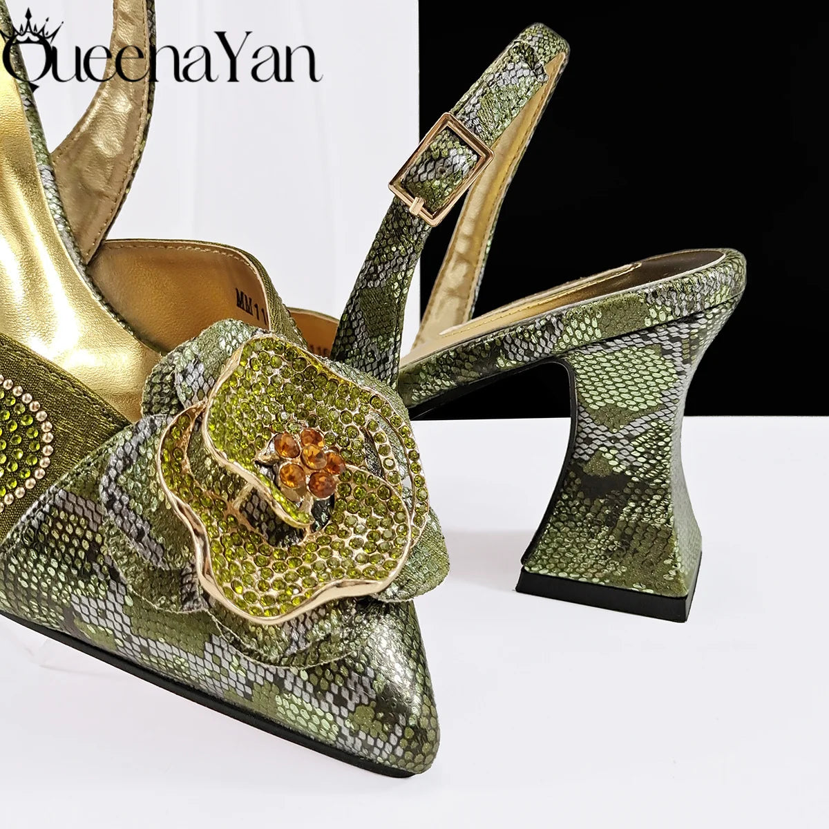 2025 Elegant Lilac Color Women's Heels Handbag Set Rhinestone Embellished Designer Shoes for Weddings Special Events