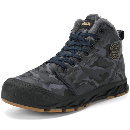 Men Winter Snow Boots Super Warm Men Hiking Boots Waterproof Men's Boots Outdoor Sneakers Non-slip Rubber Men's Work Ankle Boots